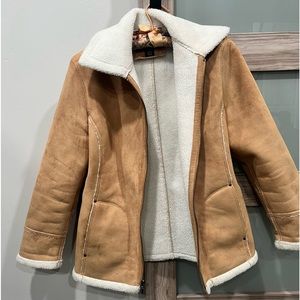 SUEDE WOMENS COAT-